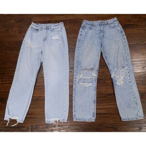 American Eagle Blue Jeans Mom/Boyfriend Women's Size 4 Lot of 2